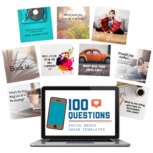 100 Questions Social Media Templates