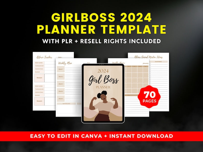 GirlBoss 70+ Page Planner/Journal