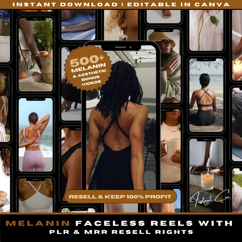 500+ Melanin Faceless Reels