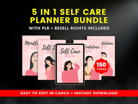 5-in-1 Self Care Planner Bundle