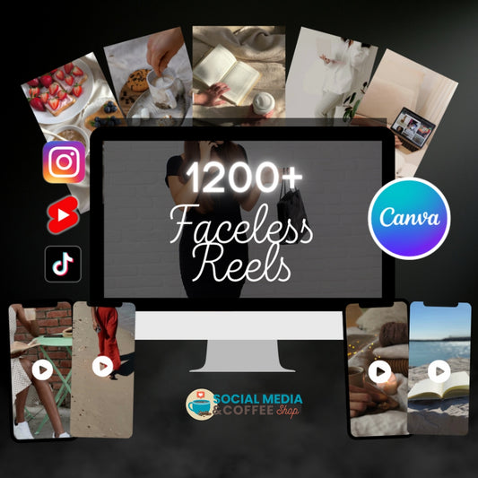 1200+ Faceless Reels Bundle Editable Canva Templates